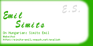 emil simits business card